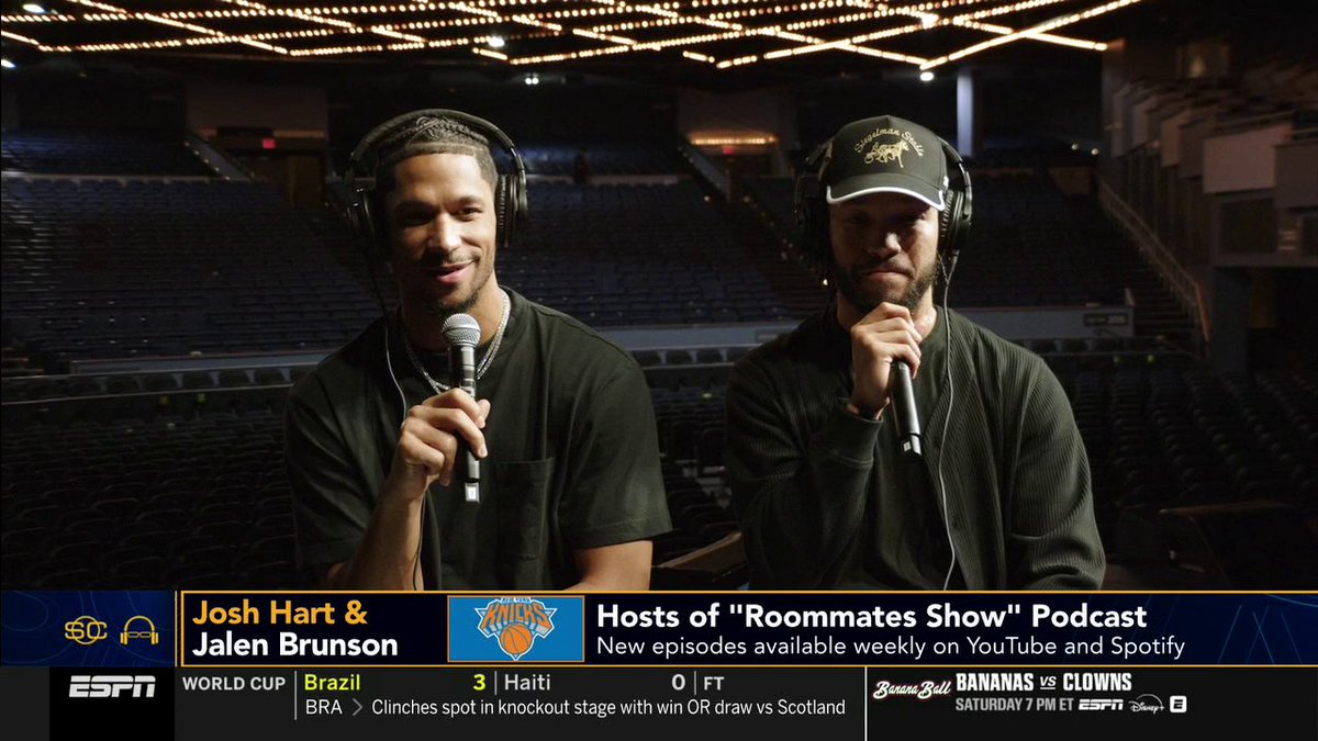 "The further we get away from it, the more real it becomes." NBA Champions Jalen Brunson and Josh Hart join Scott Van Pelt on SportsCener 🏆