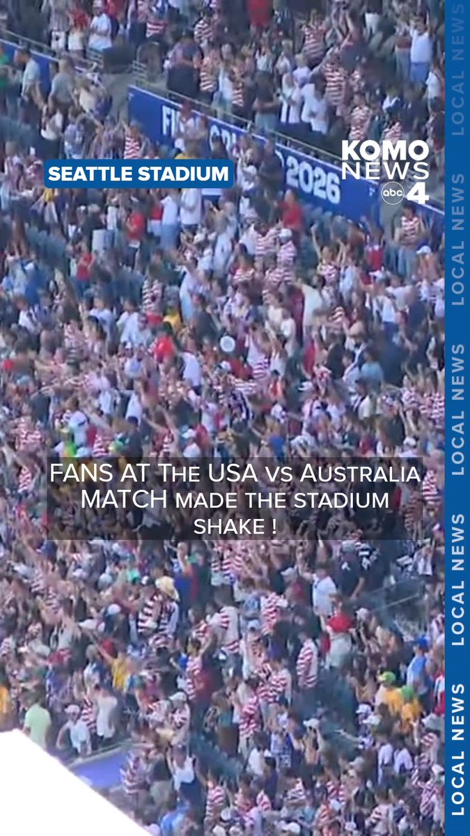 Global soccer supporters have rattled Seattle Stadium during World Cup matches Pacific Northwest Seismic Network (PNSN) seismic instruments have captured the ground motion generated by celebrations after goals. The loudest reaction so far came during the United States’ match against Australia, when a header by Freeman sparked the strongest recorded ground motion.