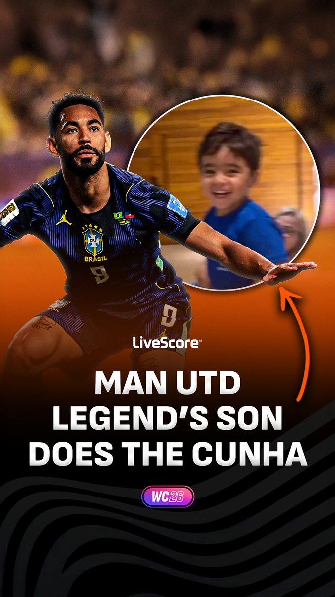So good 💚 Rafael da Silva's son might do Matheus Cunha's celebration better than Cunha himself 🤣🏄♂️ 📹 orafa2 on IG