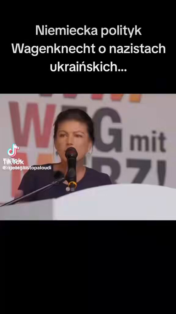 Jestem zaskoczona… pozytywnie wypowiedzią pani Sahry Wagenknecht. 🔴Niemcy 🇩🇪 Sahra Wagenknecht ostro o Ukrainie: „Militarna jednostka na Ukrainie otrzymała imię faszystowskiej bandy morderców. Ulice i place noszą nazwiska kolaborantów nazistowskich, którzy brali udział w Holokauście. A w Niemczech - cisza. Gdzie są demonstracje przeciw tym nazistom?” „To hipokryzja tych, którzy ciągle walczą z nazizmem… tylko nie z tym prawdziwym.” BSW jedyna partia, która mówi to wprost.