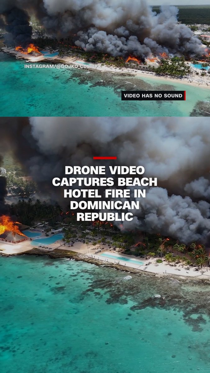 A large fire at a hotel in the Dominican beach resort of Bayahibe has killed at least one person and forced nearly 1,700 tourists to evacuate, according to local authorities.