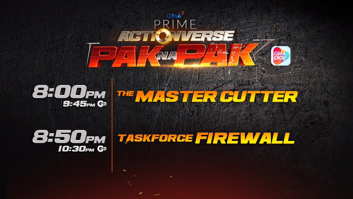 HETO ANG MULTIVERSE NG ATING ACTION HEROES! 💥 Abangan ang mga tunay na bayani sa PAK NA PAK na drama at aksyon sa… #TheMasterCutter | 8:00 PM #TaskforceFirewall | 8:50 PM Dito lang ‘yan sa GMA Prime Actionverse!