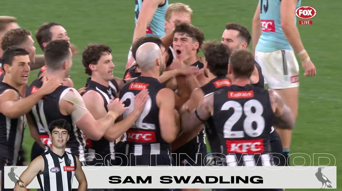 Welcome to the big time, Sam Swadling 🤩 Toyota Australia | #ohwhatafeeling | #AFLPiesPower