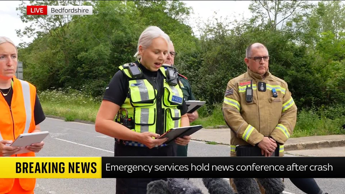 British Transport Police chief constable Lucy D'Orsi is speaking to journalists. She shares her "deepest condolences" with the family of the driver killed in the collision. Some 28 people remain in hospital, with nine in critical condition, she says.