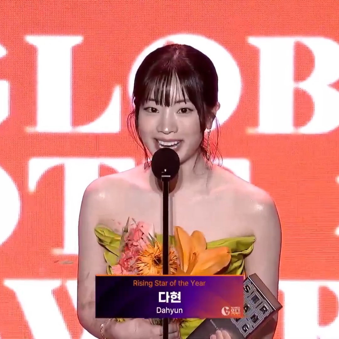Dahyun's speech for receiving the Rising Star of the Year Award at the 2026 KISF Global OTT Awards