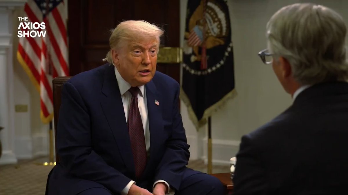 🇨🇳 President Trump thanks Xi Jinping for not getting involved with the Iran war: "It was every bit as important as all the bombing we did," he told Marc Caputo on The Axios Show.