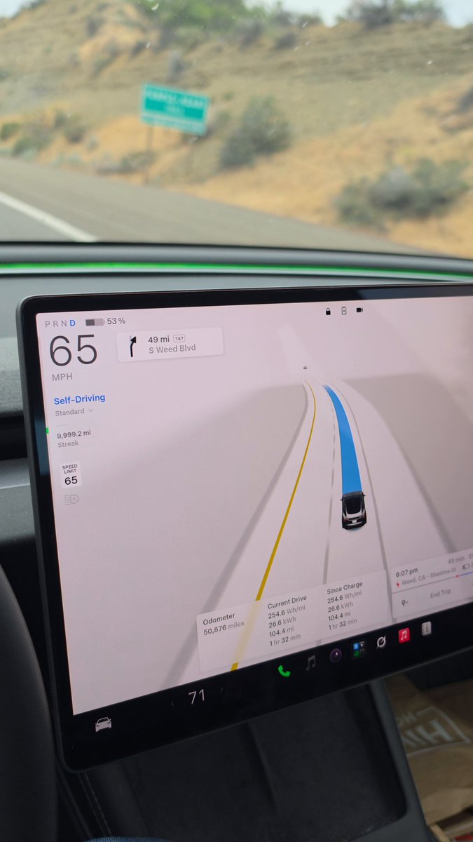 Congrats David Moss on being the first Tesla owner to cross 10,000 miles with the new FSD streak counter feature! That's equivalent to driving 40% of the way around the Earth without touching the steering wheel or pedals once. Looks like the confetti celebration only occurs at 100, 250, 1,000 and 5,000 mile milestones. (video sent to me by David and posted with his permission)
