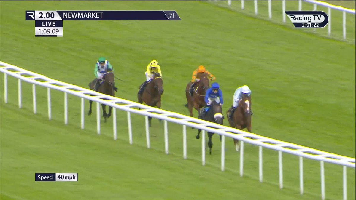 Redemption for ๐๐ฅ ๐๐ฎ๐๐๐ข๐๐ in the JCB British EBF novice stakes Newmarket Racecourses Godolphin's young son of Dark Angel unseated his jockey when in a commanding position at Yarmouth last time, but makes no mistake under Zac Lloyd ๐ต