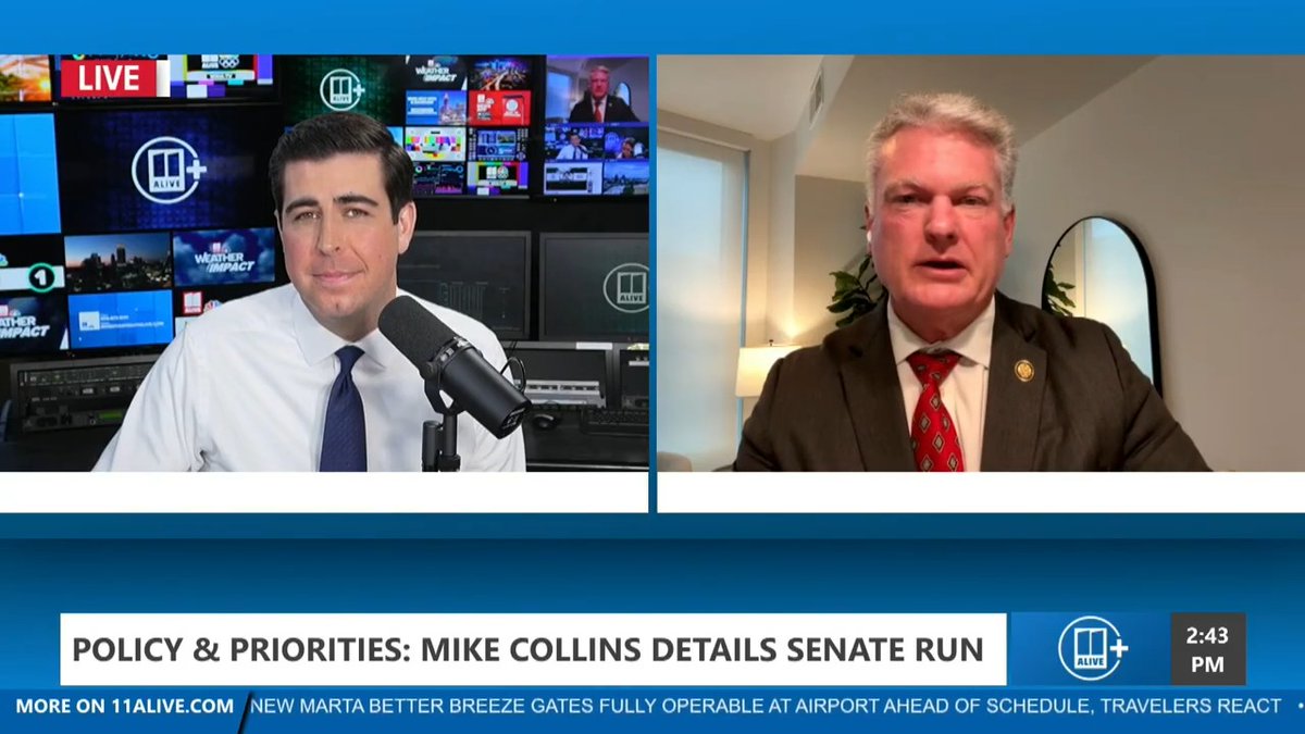 Reporter: If I'm hearing you right, there is nothing that you disagree with President Trump on? Mike Collins: Yeah.