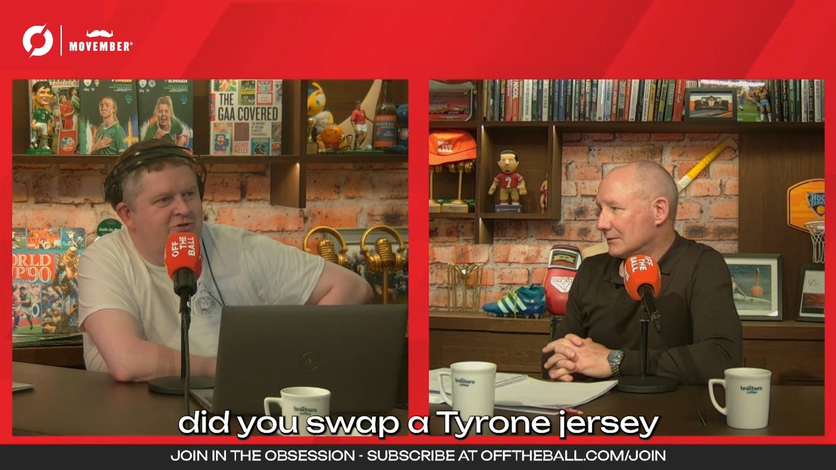 🗣️ 'Swapping a jersey was a big thing, because you have to give it back to the county board!' 🗣️ 'Management and coaching staff, backroom, we didn't get medals... we were there to facilitate the players!' Five in a row All Ireland winning manager explains why he still only has one All Ireland medal, but at least he's got his 1995 Tyrone jersey! | #GAA Gaelic Football on off The Ball with Movember Ireland
