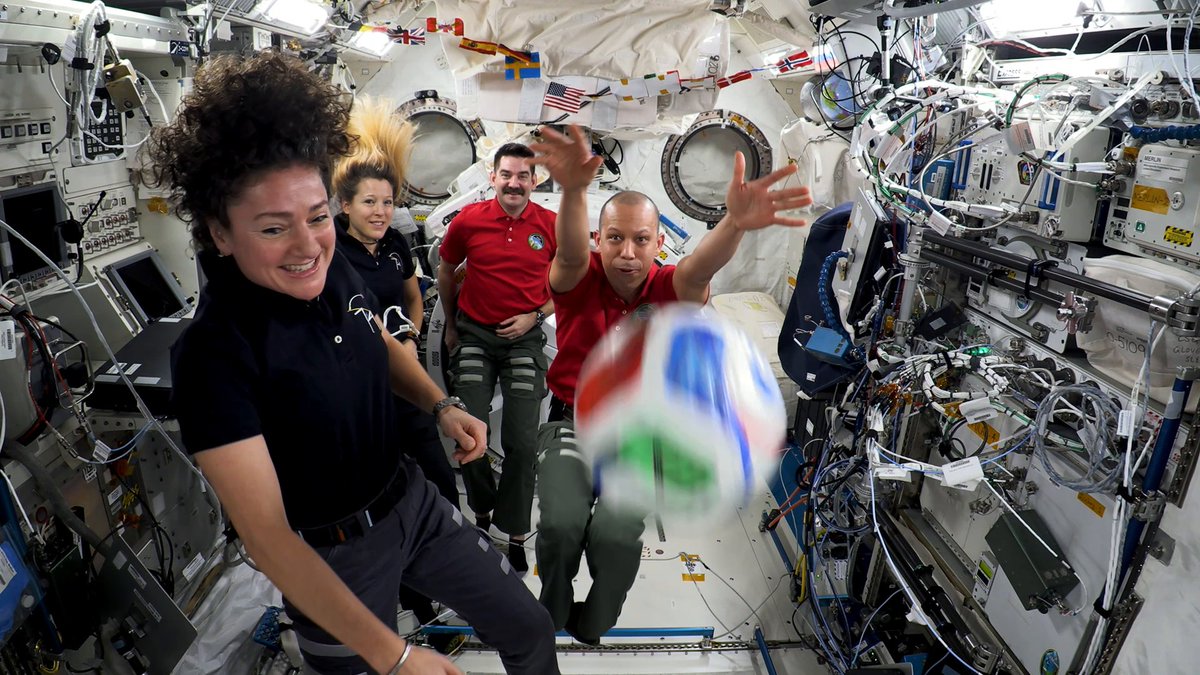 The official FIFA World Cup ball went to space! We're working to inspire the next generation by showing how space exploration inspires innovation in sports science — and everyday life. Learn more: