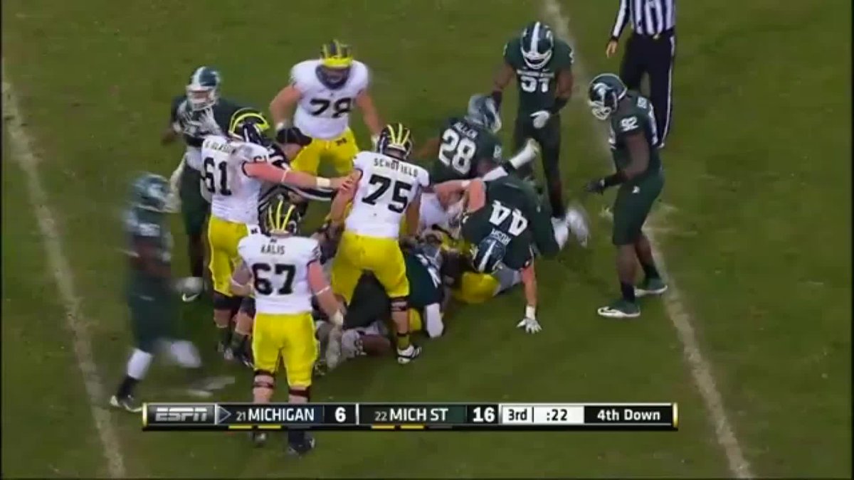 MINUS-48 RUSH YDS 😤 Relive Michigan State Football's dominant 7-sack defensive effort in its 2013 win against rival Michigan 👇