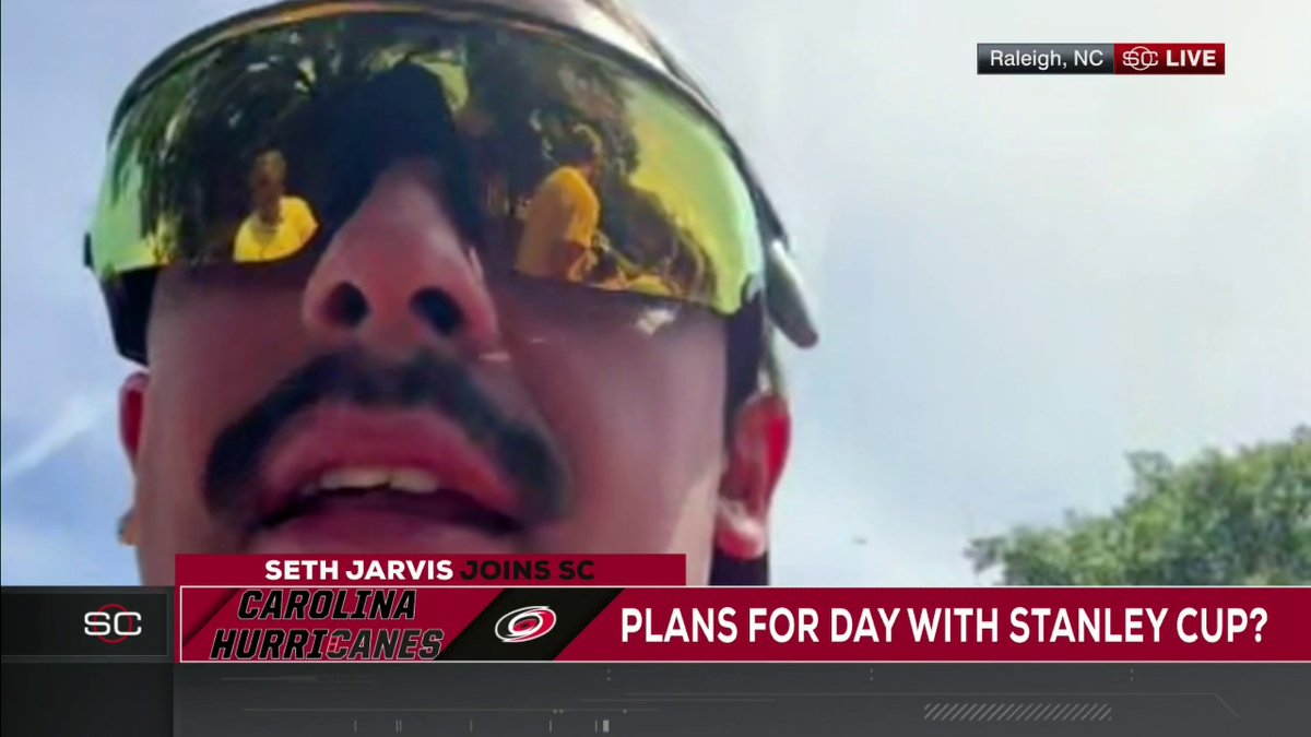 "How much have you been partying since you guys won the Cup?" - Jay Harris "I don't party." 😅 Seth Jarvis joined SportsCenter while at the parade celebrating the Carolina Hurricanes winning the Stanley Cup 🏆