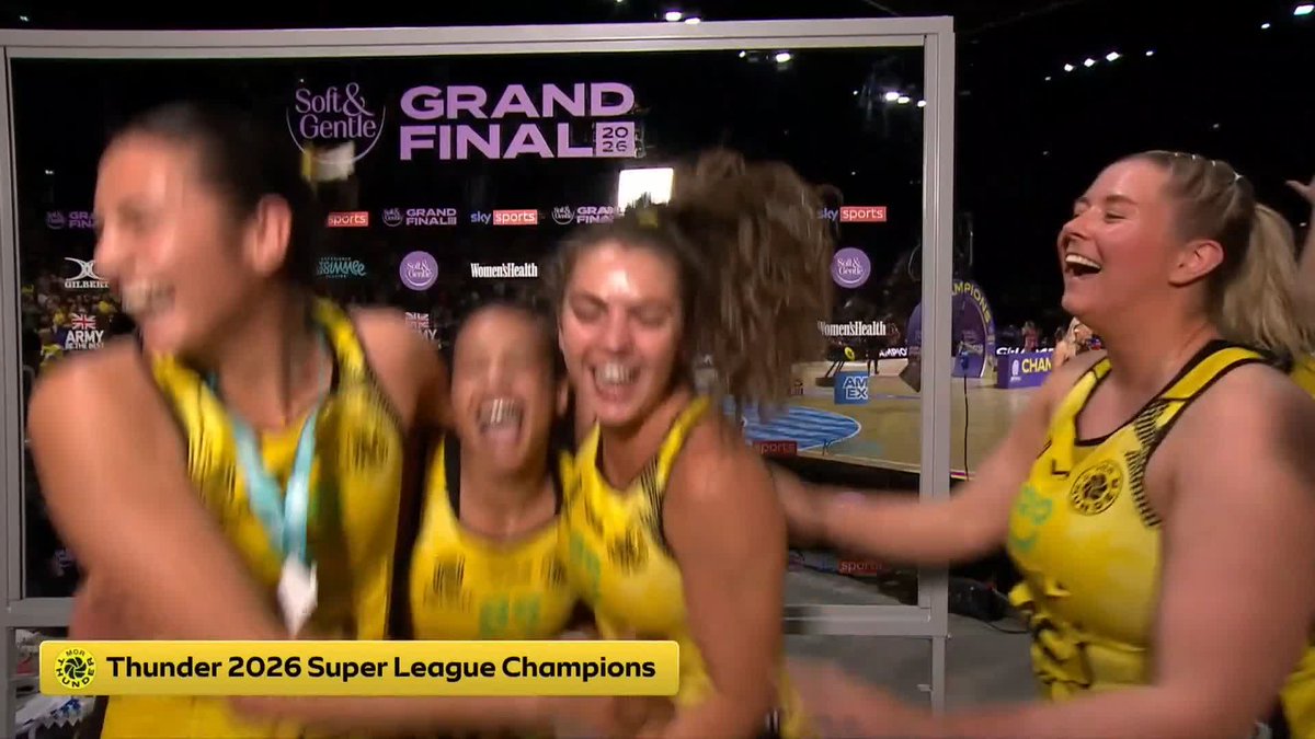 "What legacy do we want to leave on the court?" Player of the Match Sophie Fawns gives her post match thoughts after winning the Netball Super League 2026 for AO Manchester Thunder ๐