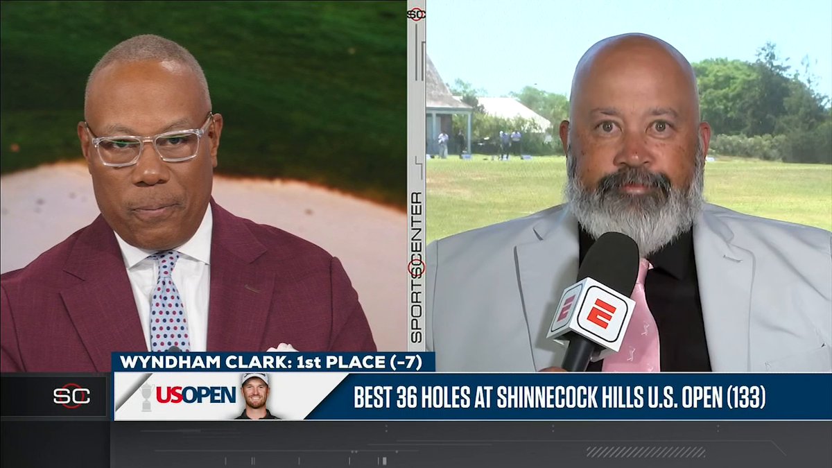"If Wyndham Clark hits more fairways, with his ball striking and the way his putter has been, it could be game over for the rest of this field." —Michael Collins on Wyndham Clark's confidence at the U.S. Open ⛳️