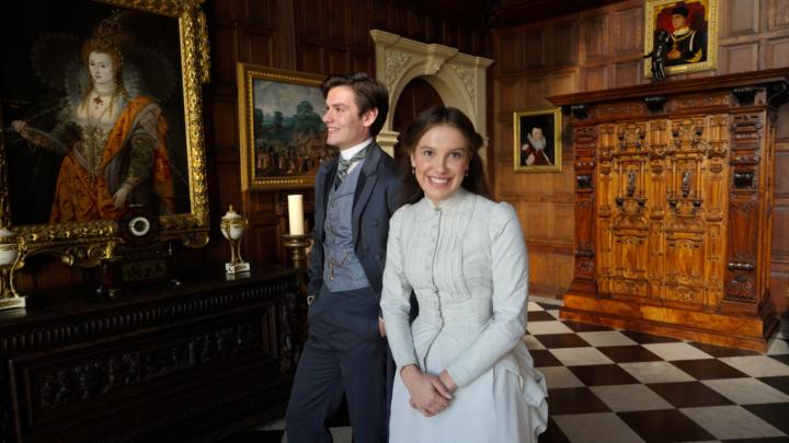 How kind of the newly engaged Enola and Tewksbury to give us a tour of their home ENOLA HOLMES 3 premieres July 1