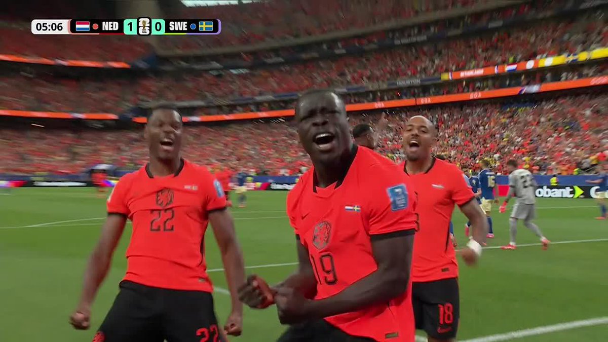 🔥🇳🇱 HOLANDA YA LE GANA 1-0 A SUECIA.