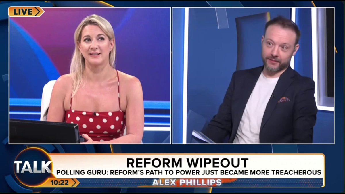BoilerAlert🚨🐇: Watch as Talk TV presenter Alex attacks Restore members and spokesmen for being immature, whilst herself having some sort of brain implosion. Please explain to me how Alex has a job in the media when she's got the intellectual capacity and mannerisms of an unruly baby alpaca? I know Alex is former UKIP, Brexit Party and currently Reform but her loyalty to Nigel Farage MP seems to be sending her into a frenzy over Rupert Lowe and white male, right wing Restore podcasters? Source: Talk Restore Britain Reform UK