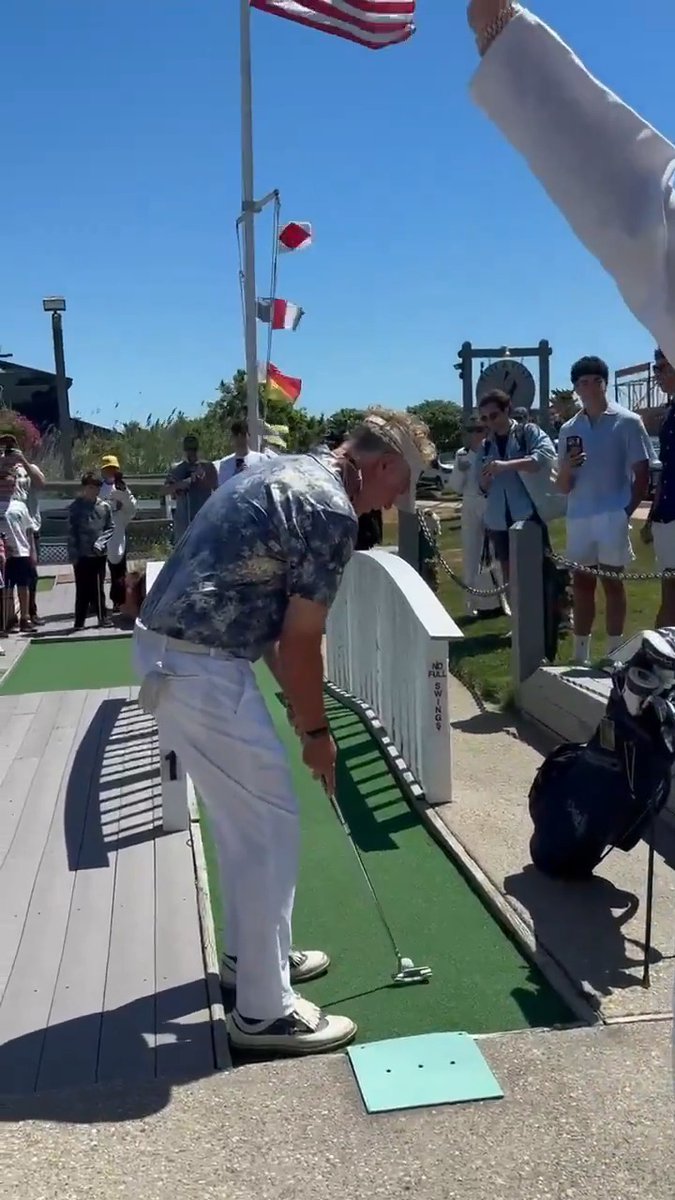 Will Ferrell, AKA "The Hawk," playing mini golf on Long Island. 😂 📹: IG/ puffnputt