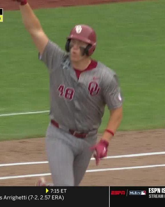 JUST KEEPS CRUSHING IT 💥 Oklahoma Baseball x #MCWS /ESPN