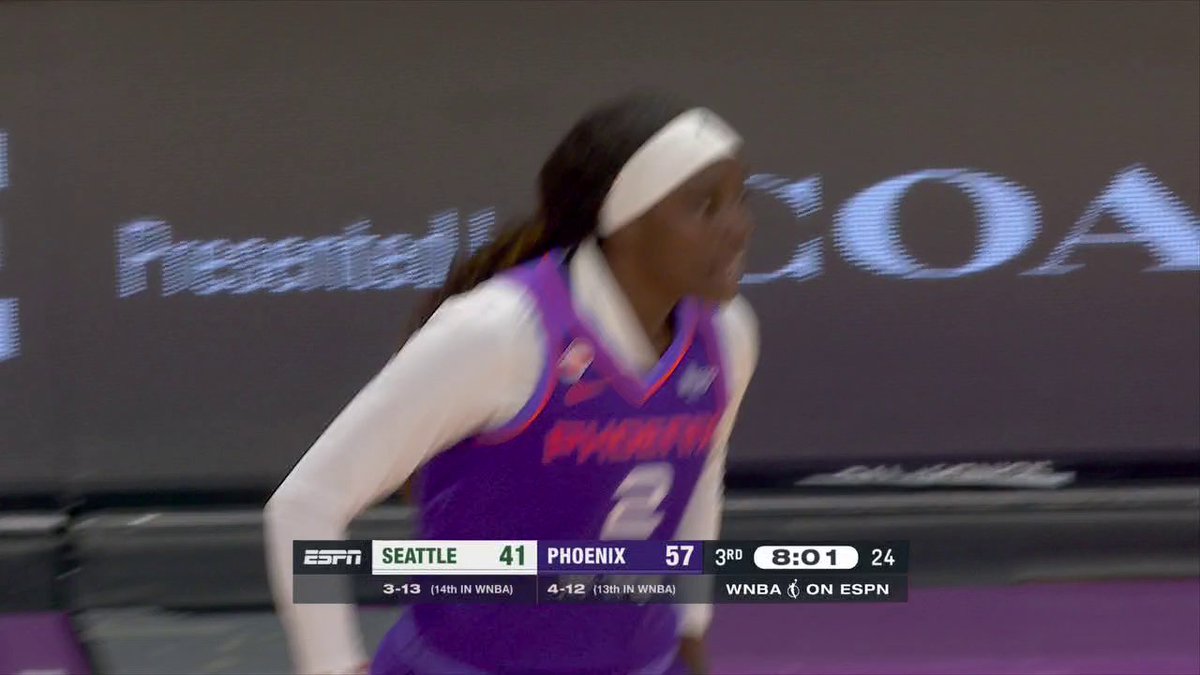 Quick 9-0 run to start the third for Phoenix 👀 Watch Storm-Mercury on ABC and the ESPN App 🍿