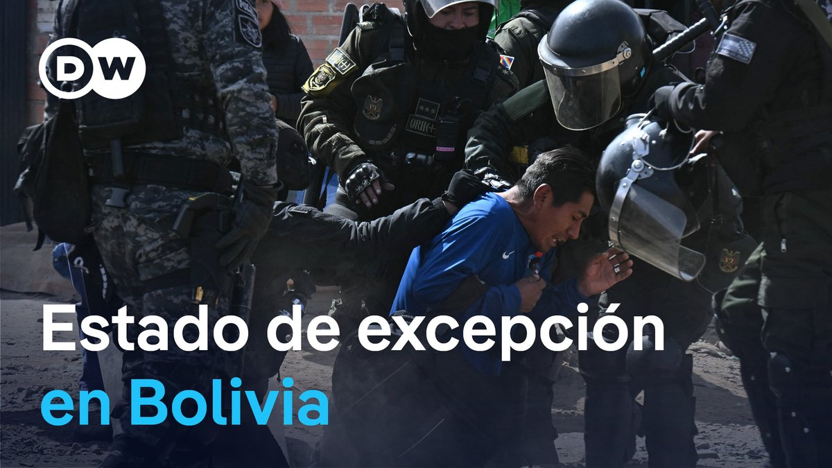 Bolivia: Paz denuncia "intento de golpe de Estado del narcoterrorismo" y decreta estado de excepción tras protestas El presidente Rodrigo Paz decretó el estado de excepción en Bolivia tras más de seis semanas de protestas en su contra, en las que indígenas y cocaleros afines al exmandatario opositor Evo Morales bloquearon carreteras. El dirigente centroderechista había logrado un acuerdo este viernes con la central sindical COB para pacificar el país, pero indígenas de la Federación Túpac Katari y cocaleros de Morales (2006-2019) decidieron mantener los bloqueos de carreteras.