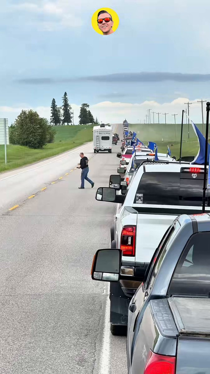 Wow. What a turnout in Sundre today. Over 500 vehicles showed up in support of Alberta patriotism, sovereignty, and independence. There were more Alberta patriots in town than residents — and even though the rodeo parade was cancelled, Albertans still showed up for our people. We were greeted, welcomed, and cheered on by many, including RCMP present at the event. This movement is real. Alberta is awake. Alberta is done waiting.