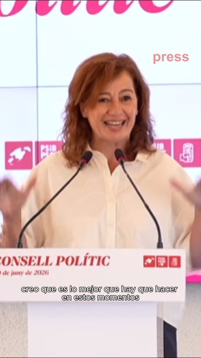 Armengol no se presentará a las elecciones de Baleares y buscará encabezar las listas al Congreso cuando haya elecciones: "Lo hago por una responsabilidad con el momento que vivimos"