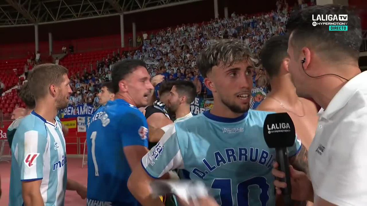 El orgullo de ser de la casa, de devolver al equipo de tu vida a lo más alto 😢 LO DE DAVID LARRUBIA ES MUY GRANDE 💙 #LALIGAHYPERMOTION