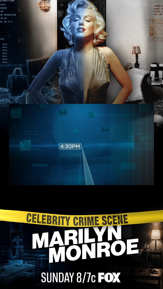 More than 60 years after Marilyn Monroe’s death, a revolutionary virtual recreation reopens the case, uncovering evidence that could rewrite the official story. 🔍💥 "Celebrity Crime Scene: Marilyn Monroe" premieres Sunday, June 21 @ 8/7c on Fox 📺