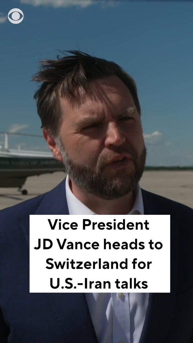 "I think we're going to hopefully make progress on the nuclear issue, make progress on the Lebanon ceasefire issue. Those are the two big things that I think we're going to be focused on," Vice President JD Vance told reporters as he boarded a plane departing for Switzerland, where he will take part in long-term peace talks with Iran. Vance had initially been slated to depart for Switzerland on Thursday, but at the last minute, his trip was postponed. The vice president said he would be in Switzerland for "a day or two," but the technical teams would remain there afterward. He said the Iranian delegation had just landed in Switzerland.