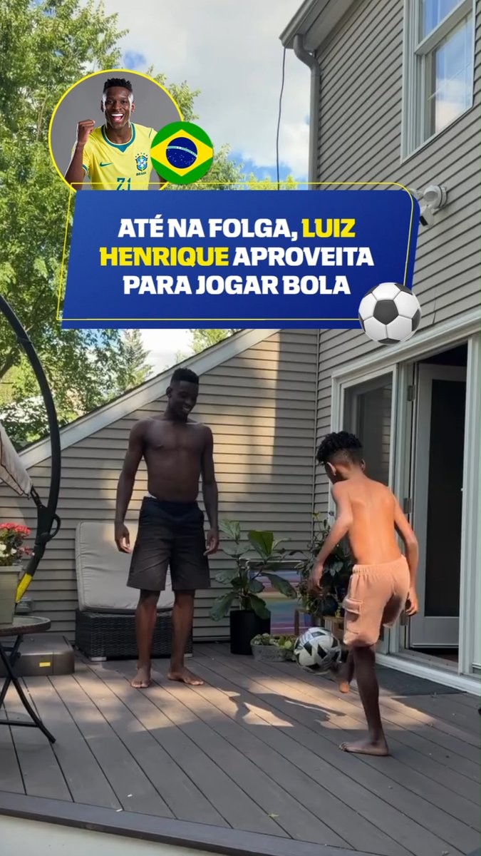 Até na folga, Luiz Henrique, jogador da Seleção Brasileira, aproveitou para jogar bola e curtir ao lado da família. 👉 Assista à Copa do Mundo FIFA pela CazéTV no Disney+, sem custo adicional. (via: @luizhenrique_07) #ESPN2026 #FIFAWorldCup #Brasil #SeleçãoBrasileira
