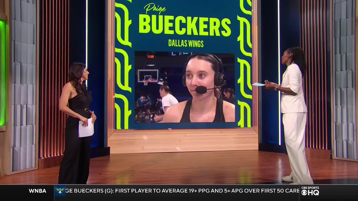 "AC's niece, she's 16. I gave her a ride to the airport the other day, we just chopped it up." Paige Bueckers told Lisa Leslie her new bestie in Dallas is Alysha Clark's niece.