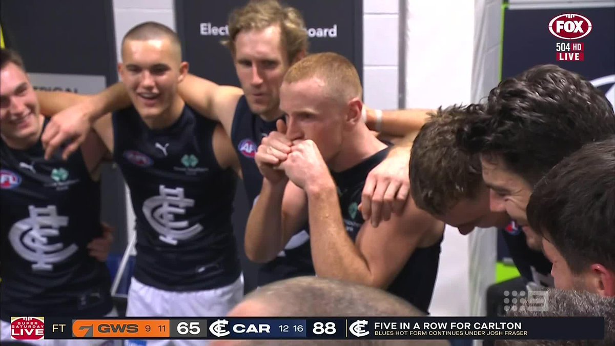 "I reckon Carlton, to me, are the story of the season so far." Why TJ loved the scenes after the Blues' remarkable fifth win in a row! #9AFLSFS | Watch on 9 & 9Now 🖥️