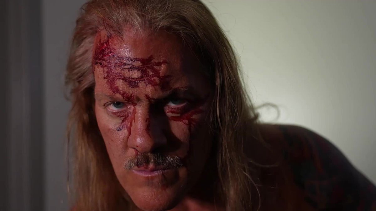 A bloody @IamJericho sends a warning to Tommaso Ciampa. Watch #AEWCollision on TNT &amp; HBO Max