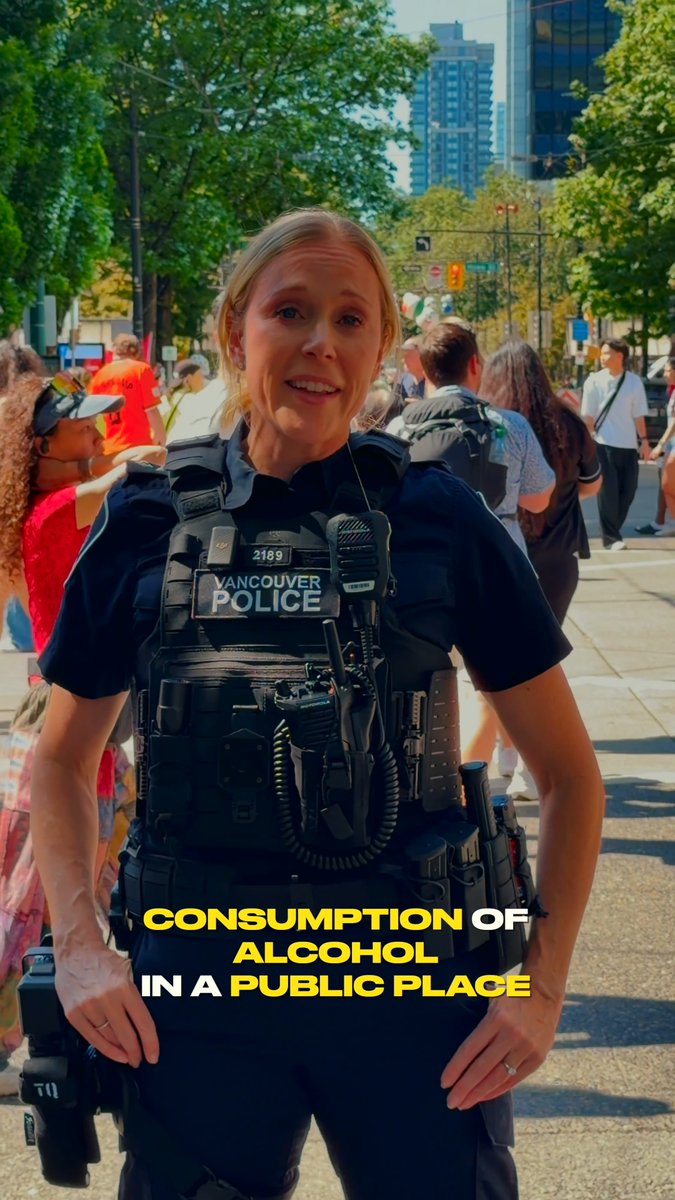 Heading downtown to celebrate the World Cup? #VPD Inspector Erin Roulston has an important reminder about where you can -- and can’t -- enjoy an adult beverage. #FIFAWorldCup2026Vancouver