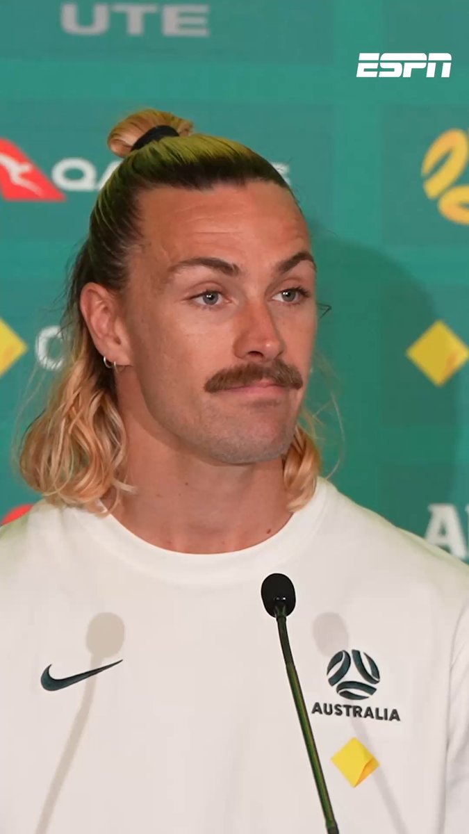 "I think it's safe to say that if you can't be seen saying it, then it shouldn't be said." Socceroos midfielder Jackson Irvine on the new Red Card offence for covering your mouth. #FIFAWorldCup #Socceroos