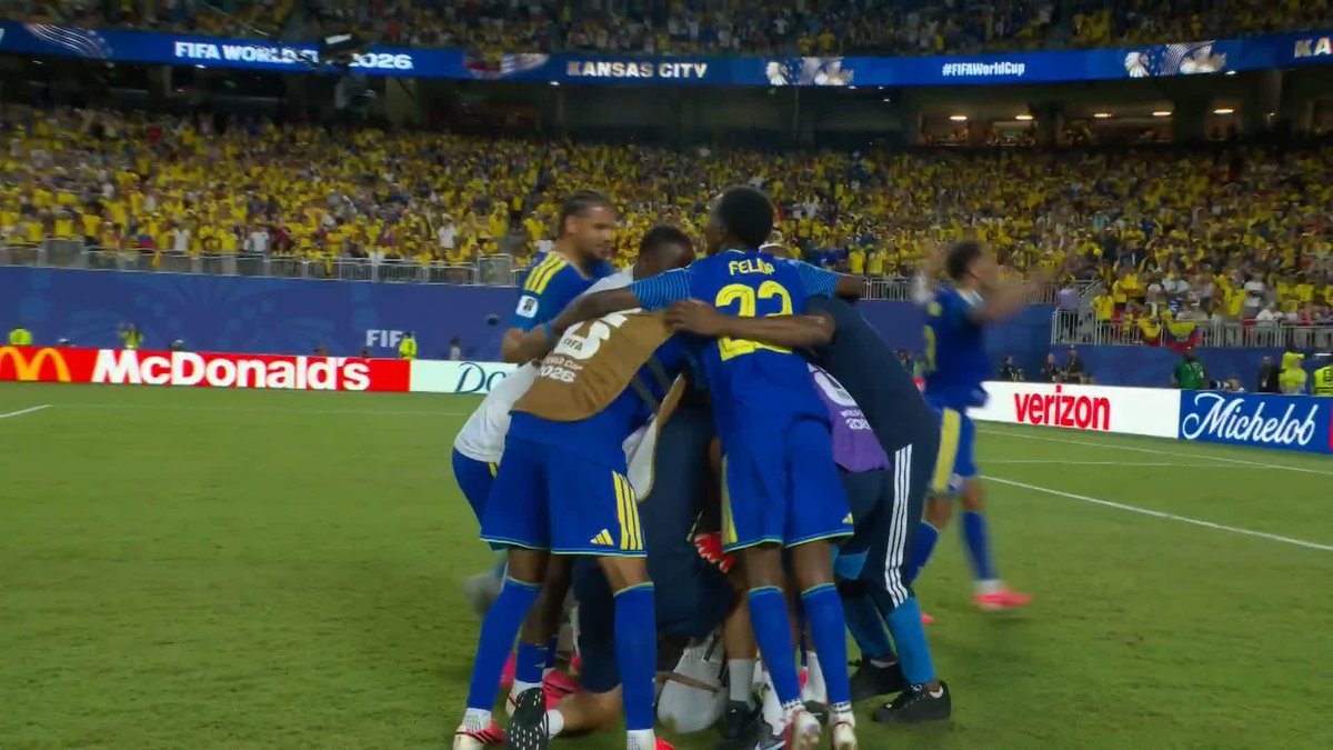 Incredible scenes for Curacao 🇨🇼 They claim their first-ever point at the FIFA World Cup!