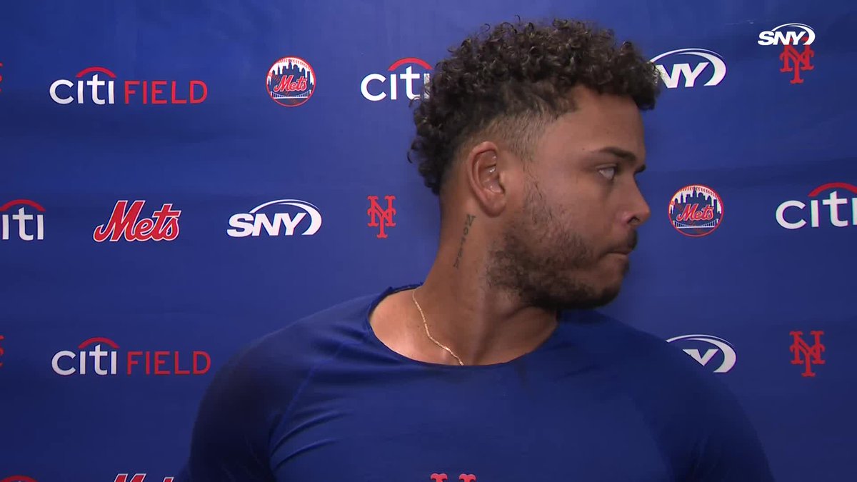 Freddy Peralta answers what he is most unhappy about in his outing tonight: "Everything in general, but only being able to throw 2+ innings"