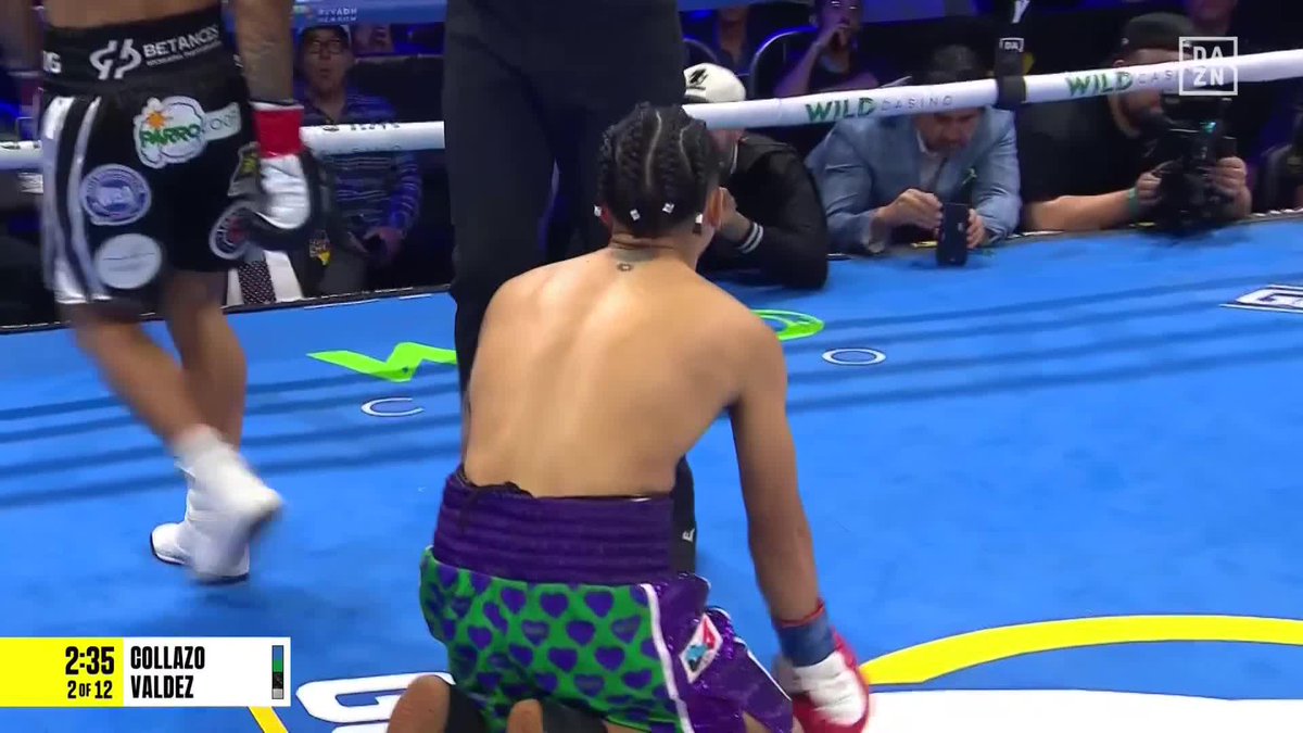 OSCAR COLLAZO DROPS VALDEZ 3 TIMES IN ROUND 2 AND ENDS IT ‼️ #CollazoValdez | Live NOW on DAZN ▪️