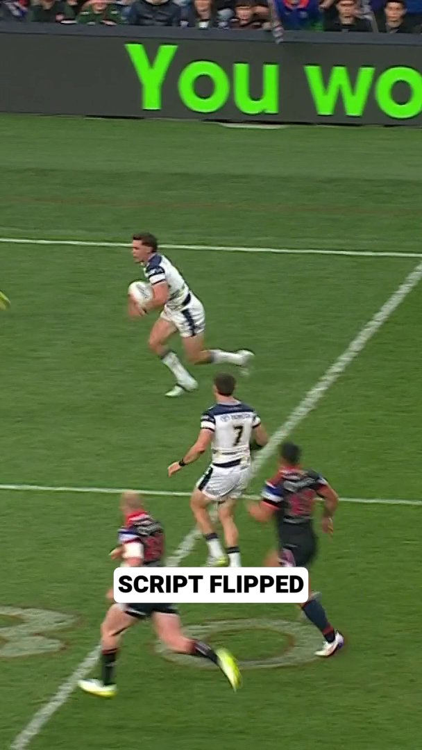 Reads the pass like a book. 📚 #NRL