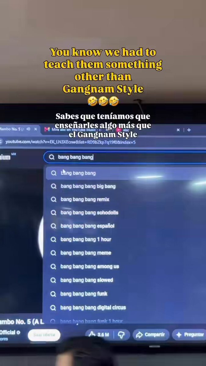 korean fans in mexico for the world cup are sick of hearing gangnam style they asked to play BANG BANG BANG instead 🤣