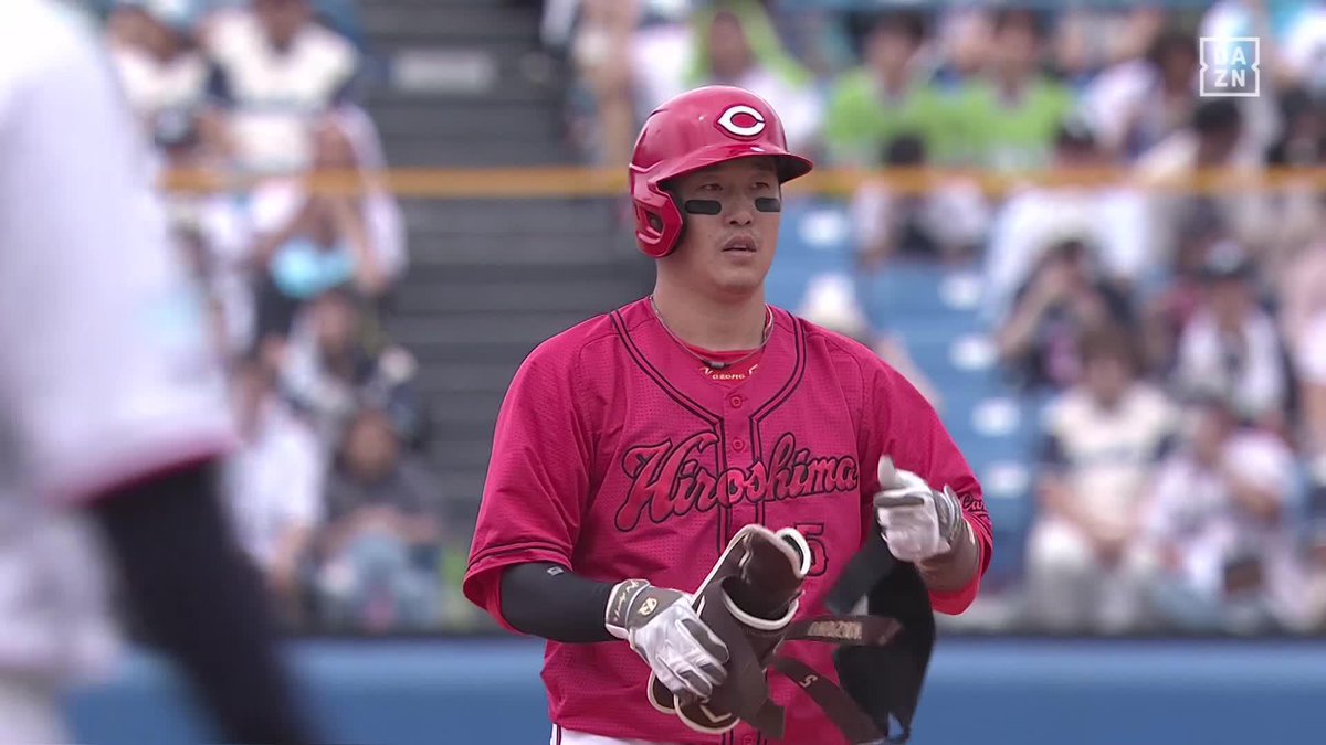 均衡が崩れた 小園海斗 2試合連続の打点! 好投中の高橋からの一打に! ⚾️ヤクルト×広島 #carp