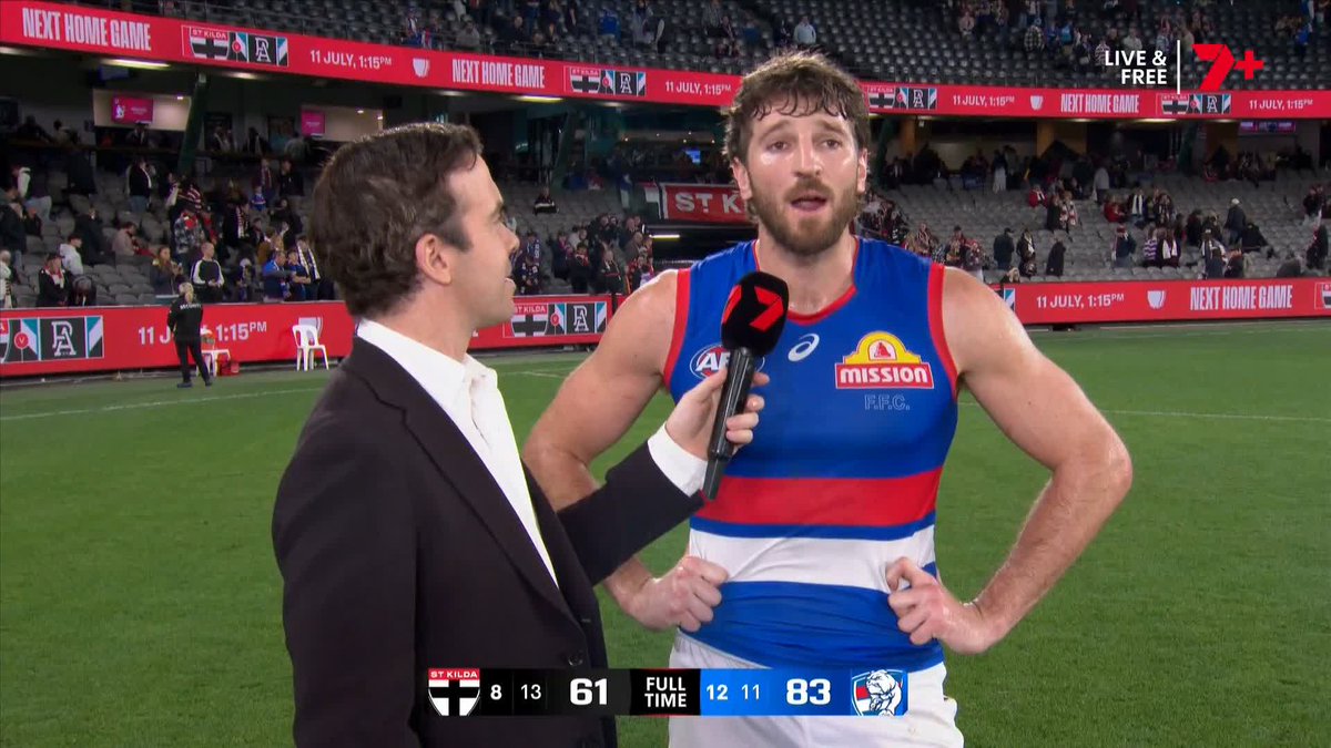 There's another contender for the All-Australian ruck spot.. Tom Morris #AFLSaintsDogs