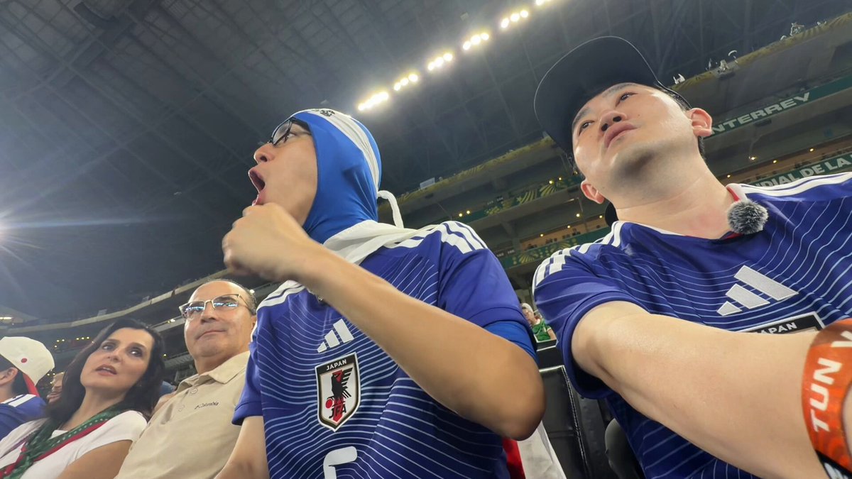 1点目鎌田大地の技あり先制弾、スタジアムでのリアクションです！！この早い段階での先制点が大きかった！！ #カタール航空 #qatarairways FIFA World Cup #最高の景色を #サッカー日本代表