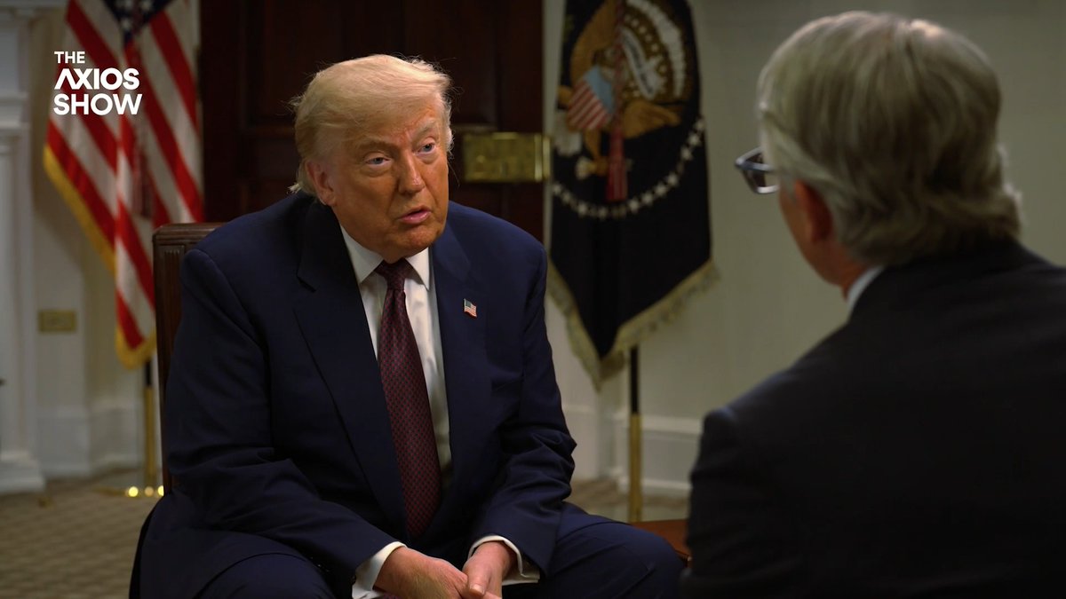 🇮🇷 President Trump contends on The Axios Show that the U.S. campaign in Iran counted as regime change: "They're different people."