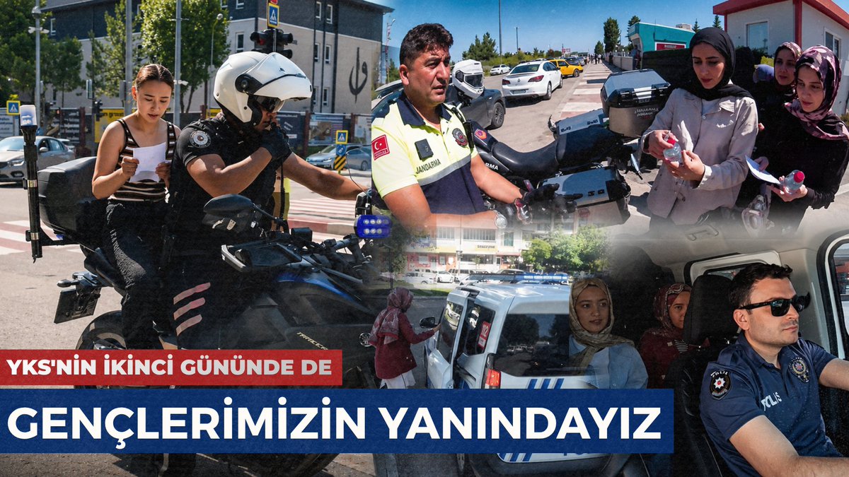 YKS'nin ikinci gününde de evlatlarımızın heyecanına ve umutlarına ortak olduk. Kimliğini unutan, sınav merkezini karıştıran ve zamanla yarışan gençlerimizin yardımına ekiplerimiz yetişti. Çünkü biliyoruz ki; bu sınav sadece birkaç saatten ibaret değil, yılların emeğinin, azminin ve kurulan hayallerin bir karşılığıdır. Bir evladımızın dahi emeğinin zayi olmaması için büyük bir hassasiyetle çalışan, vatandaşımızın derdini kendi meselesi bilen ve yüksek bir sorumluluk bilinciyle görev yapan İçişleri Ailemizin her bir ferdine gönülden teşekkür ediyorum. Allah, tüm evlatlarımızın emeklerini hayırla neticelendirsin; yollarını, bahtlarını ve istikballerini açık eylesin. #YKS2026 Türk Polis Teşkilatı T.C. Jandarma Gn. K Nüfus ve Vatandaşlık İşleri Genel Müdürlüğü
