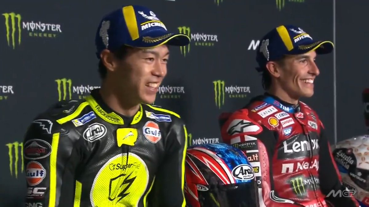 "Let me win this one because you have so many already!"🎙️ - @aiogura79 Ogura was desperate to win 😂 #CzechGP 🇨🇿