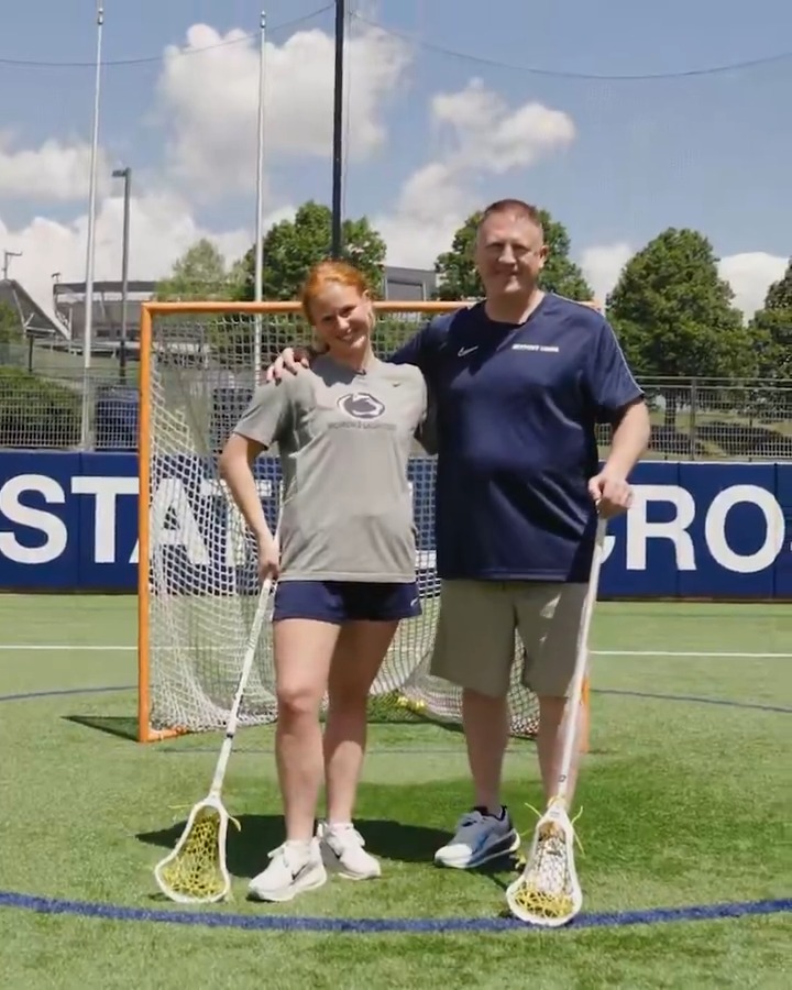 His title may be head coach, but Mike Rhoades’ favorite job has always been Dad 💙 This Father’s Day, go inside the special bond between Coach Rhoades &amp; his daughter Porter, a Penn State Women’s Lacrosse student-athlete, as they share what it means to represent Penn State together. #WeAre