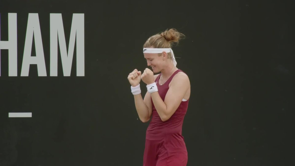The winning moment 🤩 Marie Bouzkova is your 2026 champion in Nottingham! #NottinghamOpen